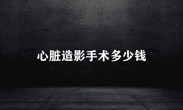 心脏造影手术多少钱
