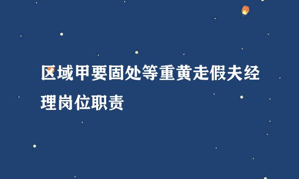 区域甲要固处等重黄走假夫经理岗位职责