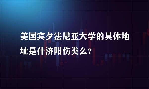 美国宾夕法尼亚大学的具体地址是什济阳伤类么？