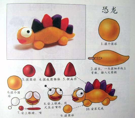 橡皮泥制作小动物方法