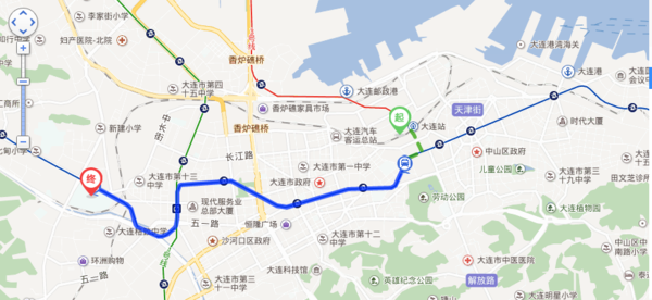 从大连火车站到大连交通大学旅顺校区怎么坐公交？