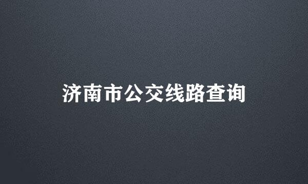 济南市公交线路查询
