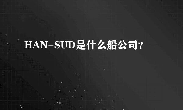 HAN-SUD是什么船公司？