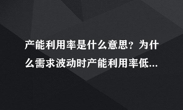 产能利用率是什么意思？为什么需求波动时产能利用率低？<br/>