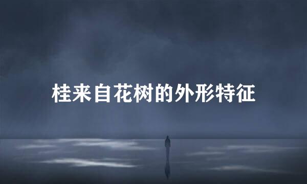 桂来自花树的外形特征