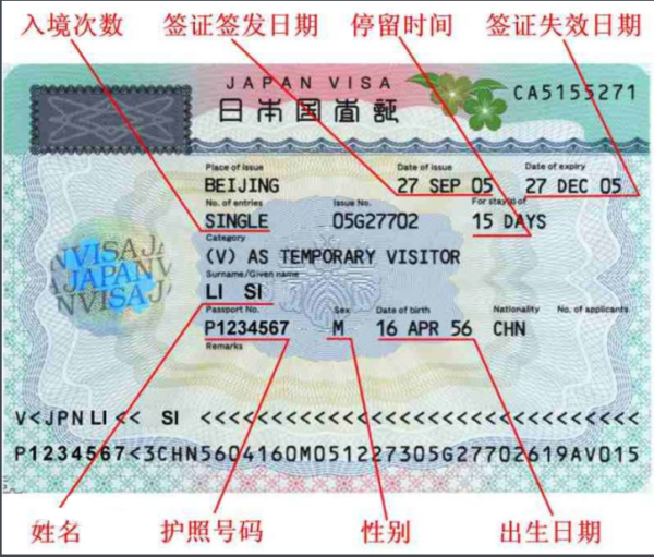 日本签证照片尺寸