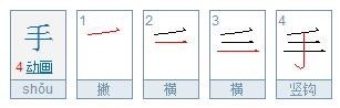 手 的笔画顺序