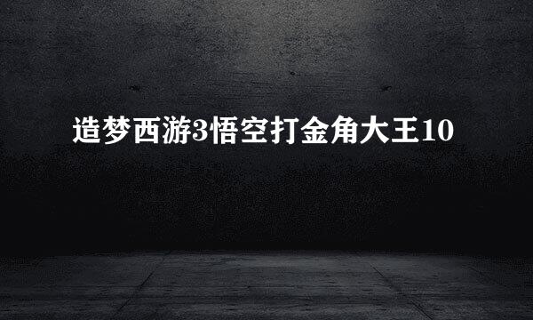 造梦西游3悟空打金角大王10