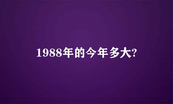 1988年的今年多大?
