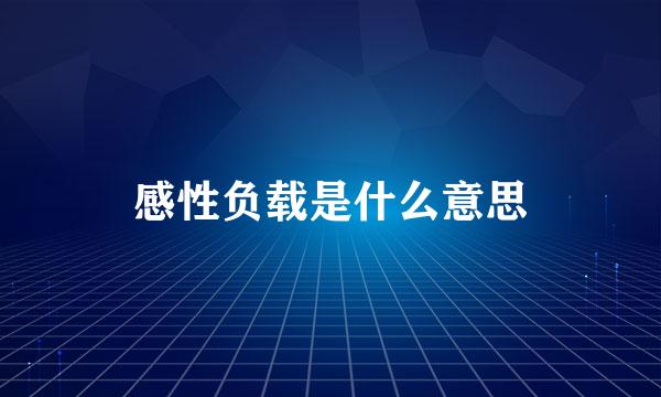感性负载是什么意思