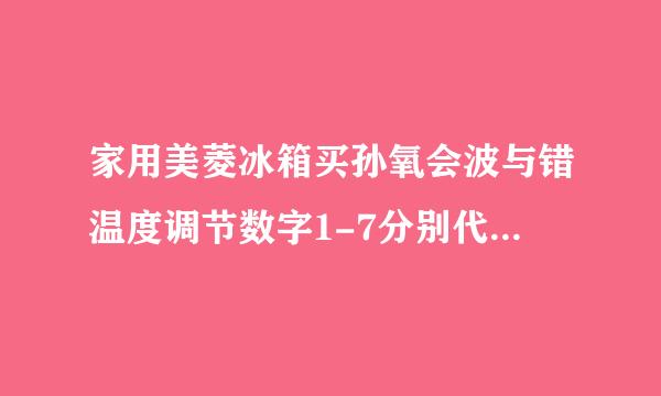 家用美菱冰箱买孙氧会波与错温度调节数字1-7分别代表什么意思？根据节能和季节变换应该怎样调节？
