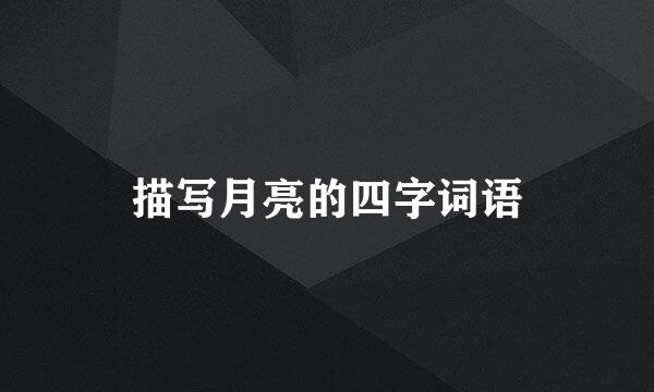 描写月亮的四字词语
