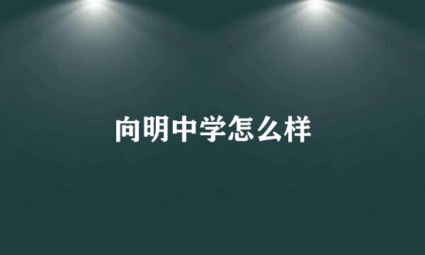 向明中学怎么样