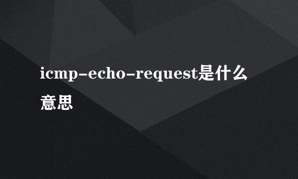 icmp-echo-request是什么意思
