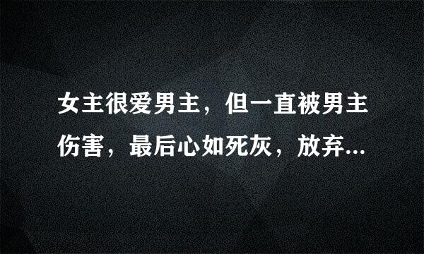 女主很爱男主，但一直被男主伤害，最后心如死灰，放弃男主，但男主幡