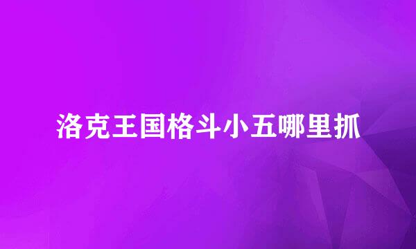 洛克王国格斗小五哪里抓