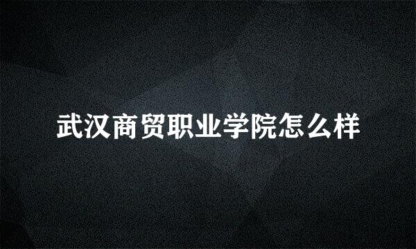 武汉商贸职业学院怎么样