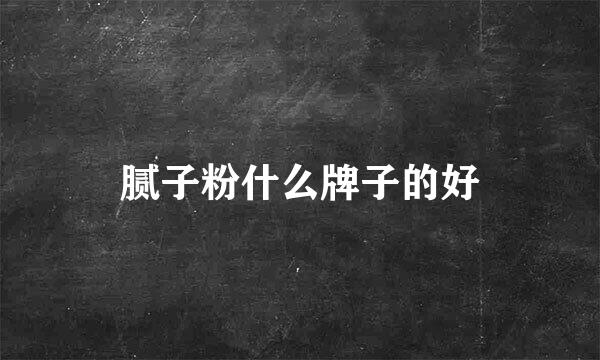 腻子粉什么牌子的好