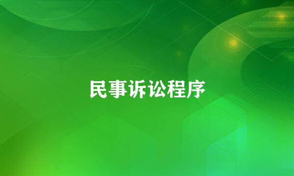 民事诉讼程序