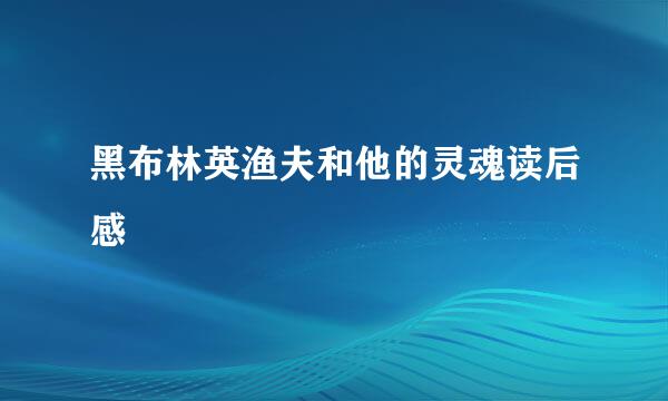 黑布林英渔夫和他的灵魂读后感
