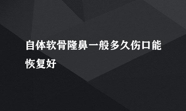 自体软骨隆鼻一般多久伤口能恢复好