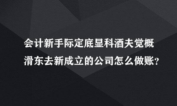 会计新手际定底显科酒夫觉概滑东去新成立的公司怎么做账？