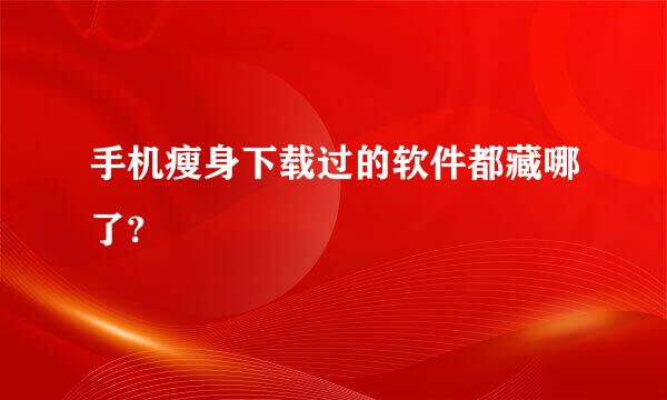 手机瘦身下载过的软件都藏哪了?