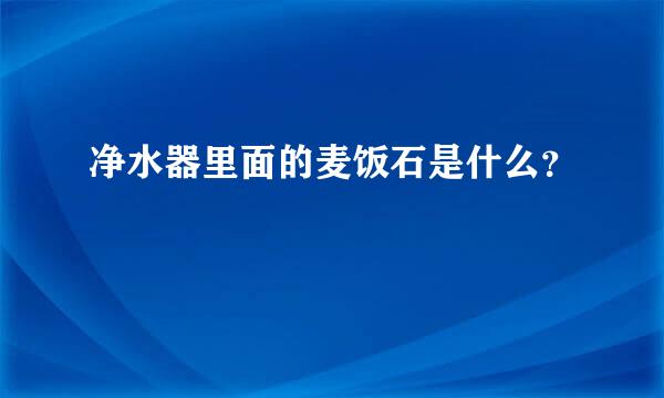 净水器里面的麦饭石是什么？