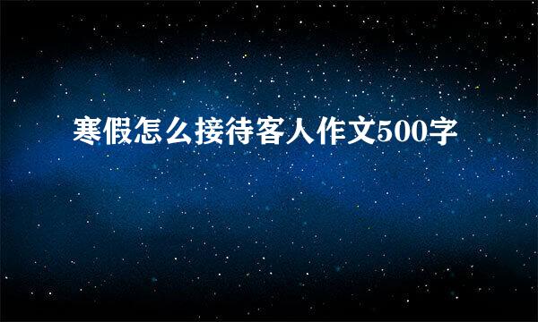 寒假怎么接待客人作文500字