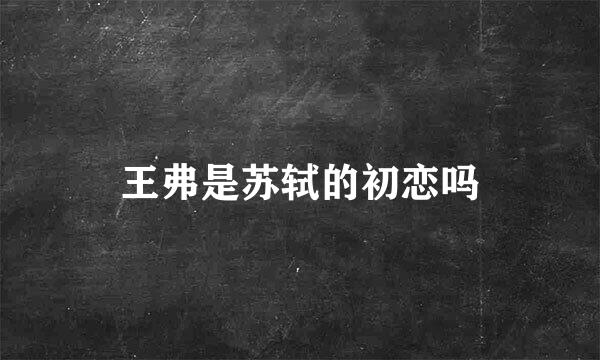 王弗是苏轼的初恋吗