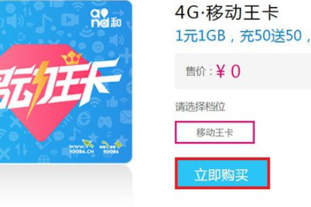 中国移动大王卡申请
