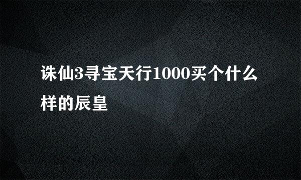诛仙3寻宝天行1000买个什么样的辰皇
