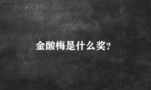 金酸梅是什么奖？