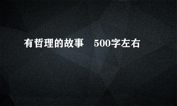 有哲理的故事 500字左右