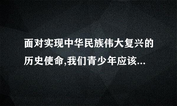面对实现中华民族伟大复兴的历史使命,我们青少年应该怎么做?