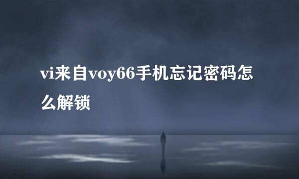 vi来自voy66手机忘记密码怎么解锁