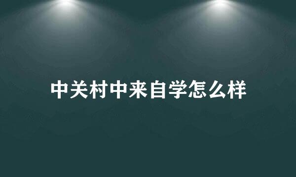 中关村中来自学怎么样