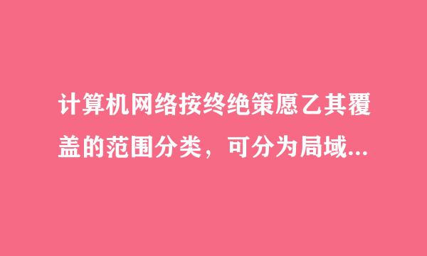 计算机网络按终绝策愿乙其覆盖的范围分类，可分为局域网和什么？