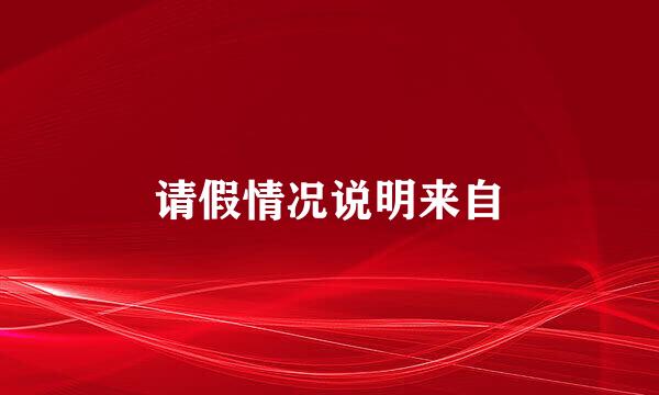 请假情况说明来自