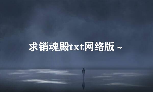 求销魂殿txt网络版～