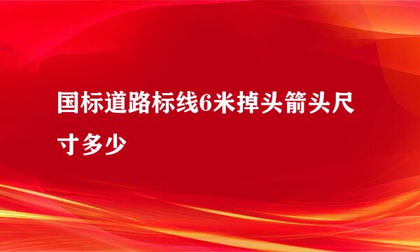 国标道路标线6米掉头箭头尺寸多少