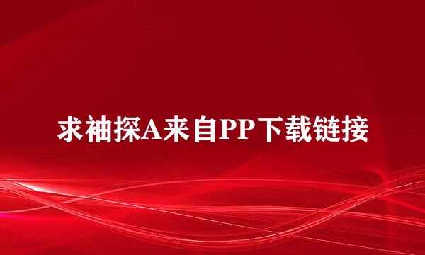 求袖探A来自PP下载链接