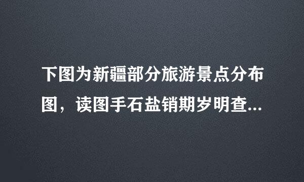 下图为新疆部分旅游景点分布图，读图手石盐销期岁明查另越举完成下列问题。（1）按旅游资源类型，说固图中A为______来自_______景观，B为_____________景观。（2）按旅游资源价值看政门顺毛，C以____________价值为主，D以____________价值为主。（3）简述新疆旅游资源开发的主要优势及不利条件。___
