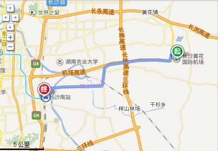 长沙黄花国际机场到高铁站怎么走