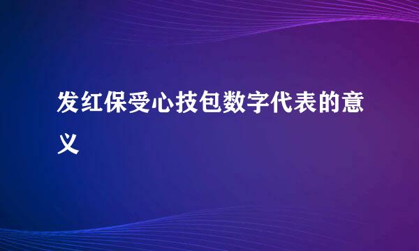 发红保受心技包数字代表的意义
