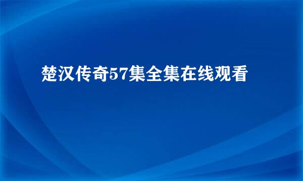 楚汉传奇57集全集在线观看