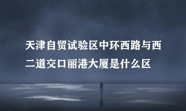 天津自贸试验区中环西路与西二道交口丽港大厦是什么区