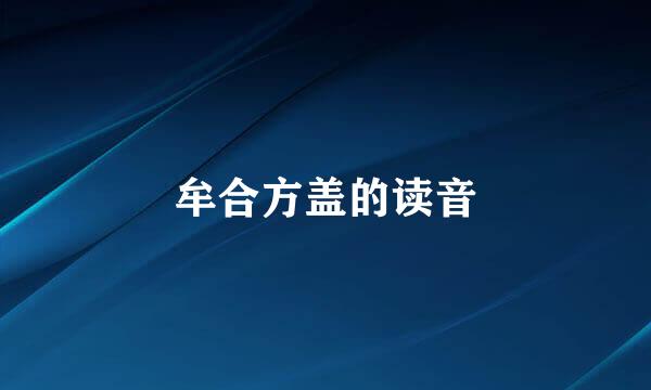 牟合方盖的读音
