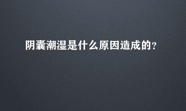 阴囊潮湿是什么原因造成的？