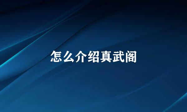 怎么介绍真武阁